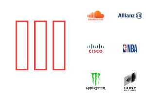Líneas verticales en el logotipo