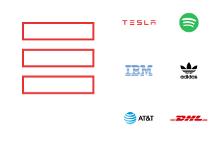 Líneas horizontales en el logotipo