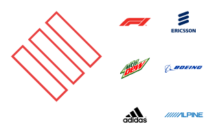 Líneas inclinadas en el logotipo