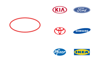 Forma ovalada del logotipo